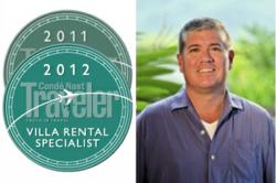 Mark Mead named to Conde Nast Traveler list of 2012 villa rental agent experts.